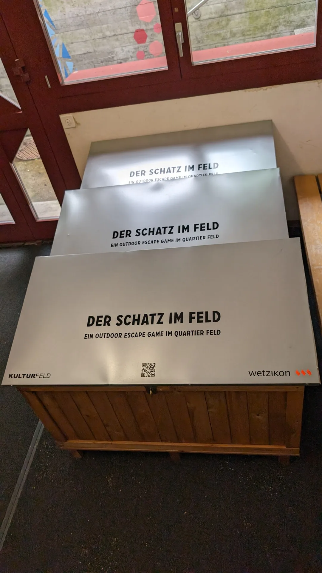 Boxen für das Outdoor Escape Game.
